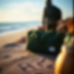 Stylish Herschel Weekender Bag on a travel backdrop