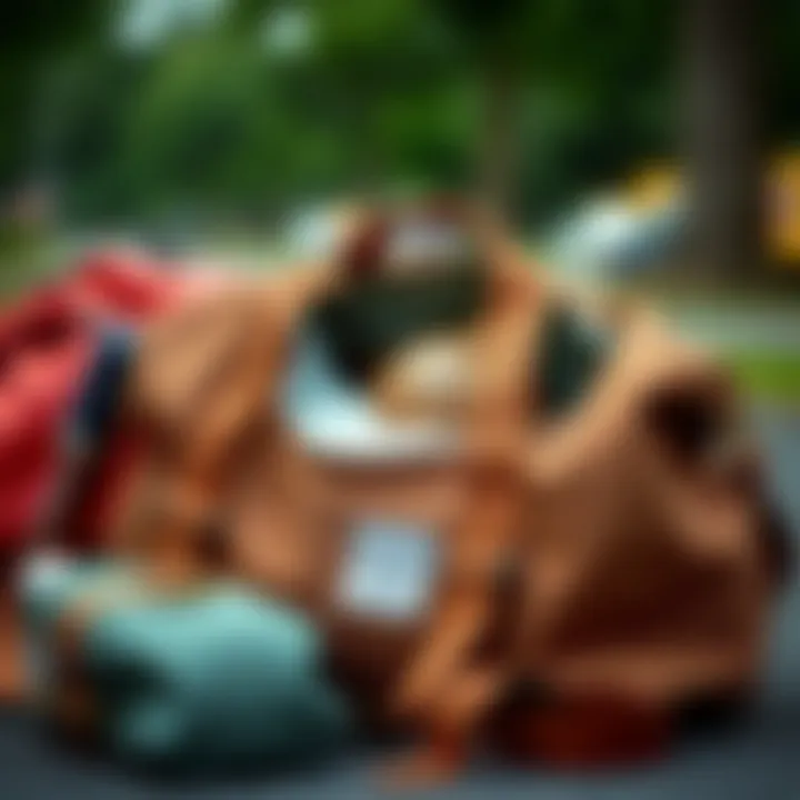 Essentials Packed in the Herschel Weekender Bag Herschel Weekender Bag filled with travel essentials