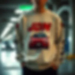 Stylish JDM sweatshirt showcasing automotive graphics