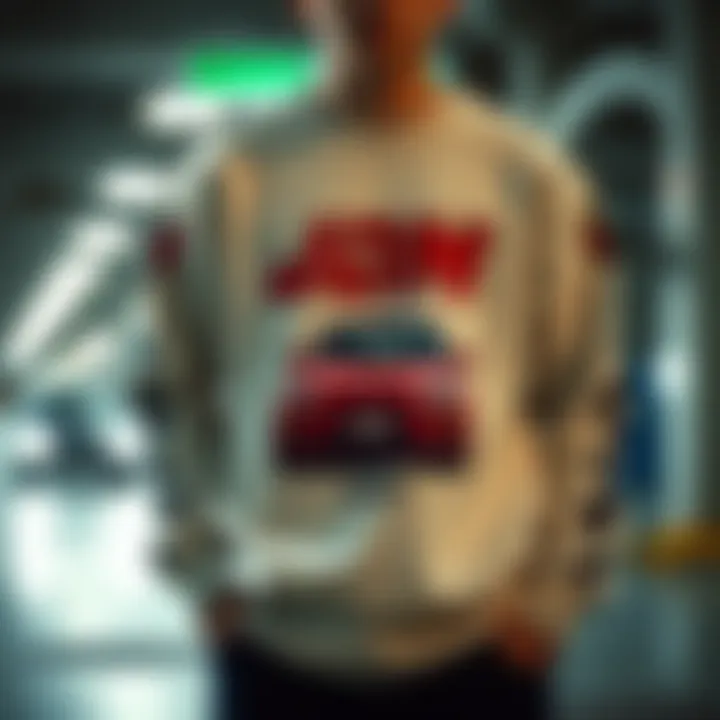 JDM Sweatshirt with Unique Automotive Design Stylish JDM sweatshirt showcasing automotive graphics