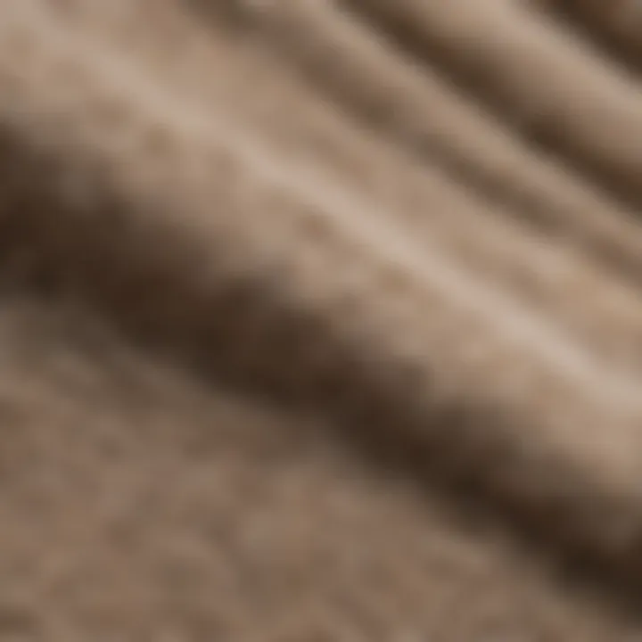 Close-up of the fabric texture of a long fleece shacket