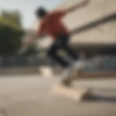 Skater in Action with Nike SB Shane Premium Skater performing a trick while wearing Nike SB Shane Premium shoes