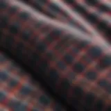 Close-up of plaid flannel fabric