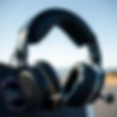 Detailed Features and Controls of PowerA Headset Close-up of PowerA headset features and controls