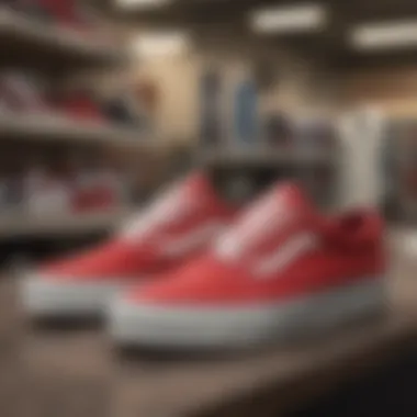 Vans Design Evolution Featuring the Red Slide Infographic detailing the evolution of Vans design, focusing on the introduction of the red slide.