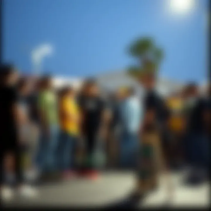 A vibrant community of skateboarders gathered, reflecting Vans' cultural significance