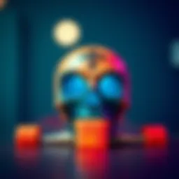 Stylish and vibrant design of the Skull Candy Icon