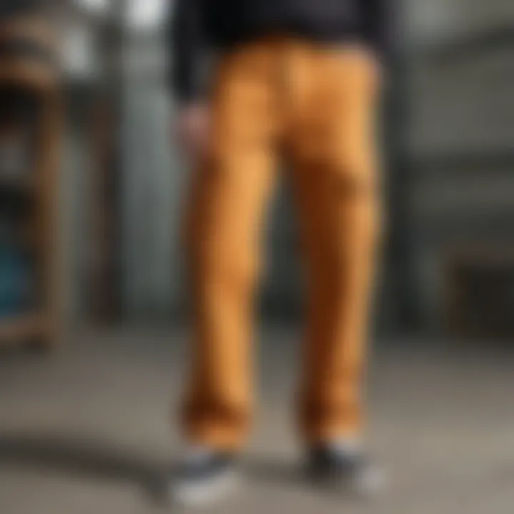 Different color variations of Dickies cargo work pants displayed together to illustrate versatility