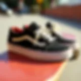 Iconic Vans sneakers on a skateboard deck