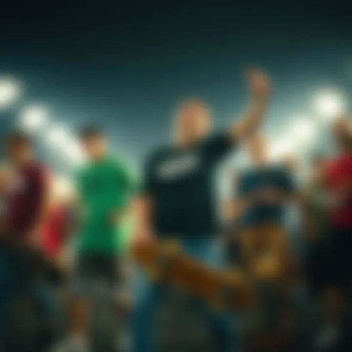 Vibrant community of skateboarders at a Vans event