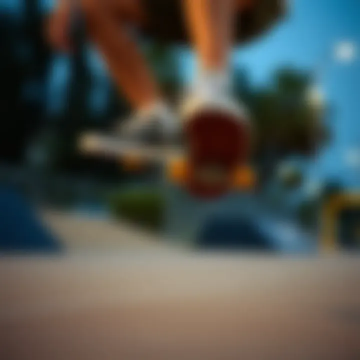 Skateboarder performing a trick while wearing Vans Half Cab shoes