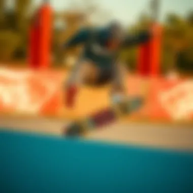 Skater executing tricks wearing Vans gear