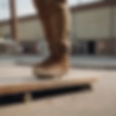 Vans UltraRange Brown in action on a skateboard