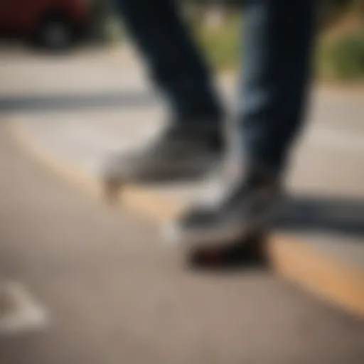 Classic Vans shoes on a skateboard