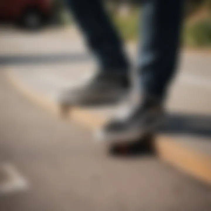 Classic Vans shoes on a skateboard