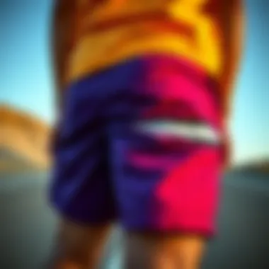 Vibrant Tommy Hilfiger Bike Shorts Dynamic view of Tommy Hilfiger bike shorts in vibrant colors