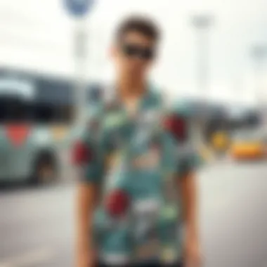 Social Media's Impact on Fashion Trends An artistic representation of social media influences on button-up shirt trends within the skate community.