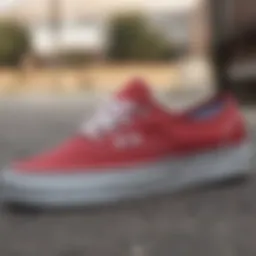 Close-up of Vans Authentic 10.5 showcasing design details