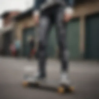 Vans Chalkboard Leggings paired with skate accessories