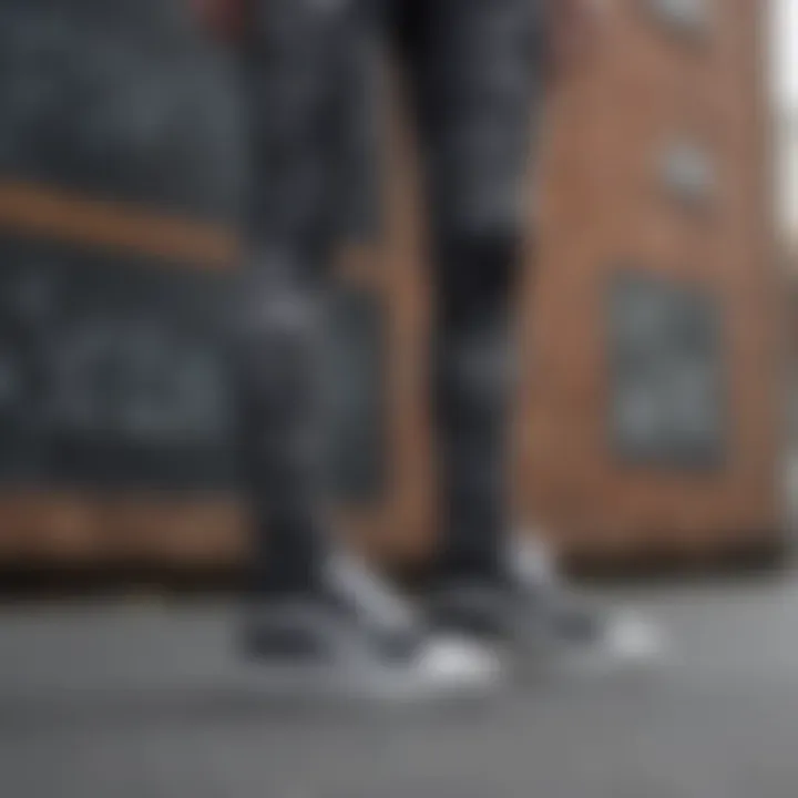 Close-up of Vans Chalkboard Leggings design elements