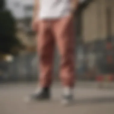 Showcasing the Versatility of Vans Drawstring Pants Vans drawstring pants on display