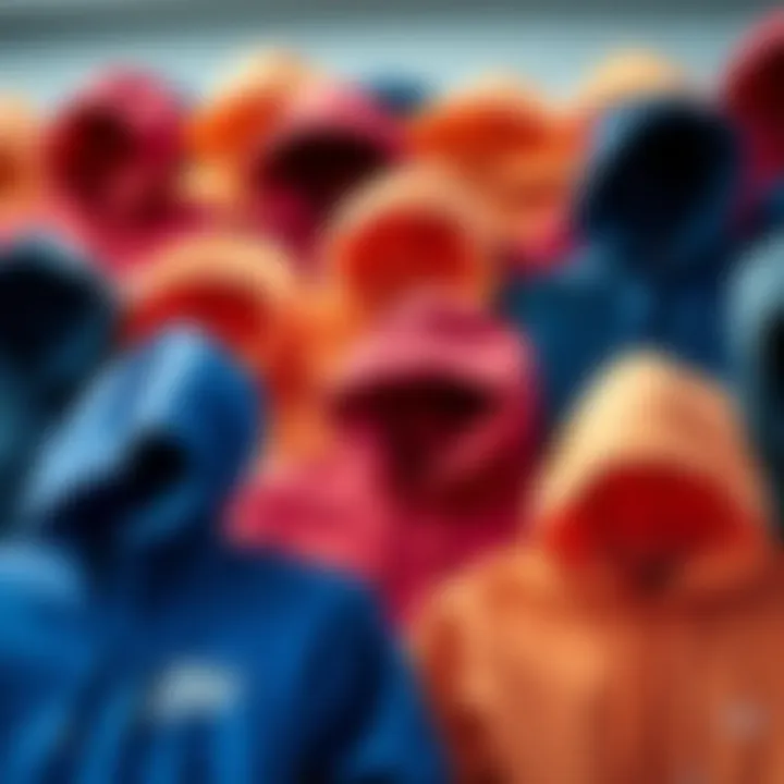 Vibrant Collection of Vans Hoodies A vibrant collection of Vans hoodies in various colors.