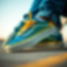 Vans Old Skool sneakers showcasing vibrant blue, green, and yellow colors