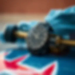 Stylish watch on a skateboard