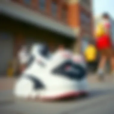 Fila Disruptor II displayed in a streetwear setting