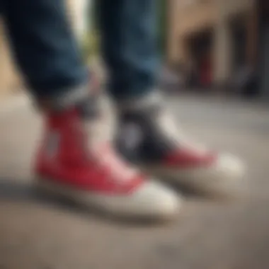 Local skateboarding community wearing Converse Chuck Taylor