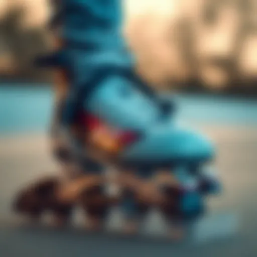 Dynamic view of FT4 Pro skates showcasing their sleek design and modern aesthetics