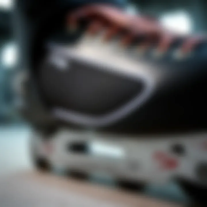 Close-up of the advanced materials used in FT4 Pro skates demonstrating durability and performance