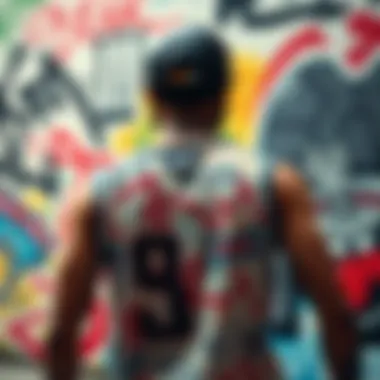 Graffiti art and skate culture elements surrounding sketchy tank t-shirts