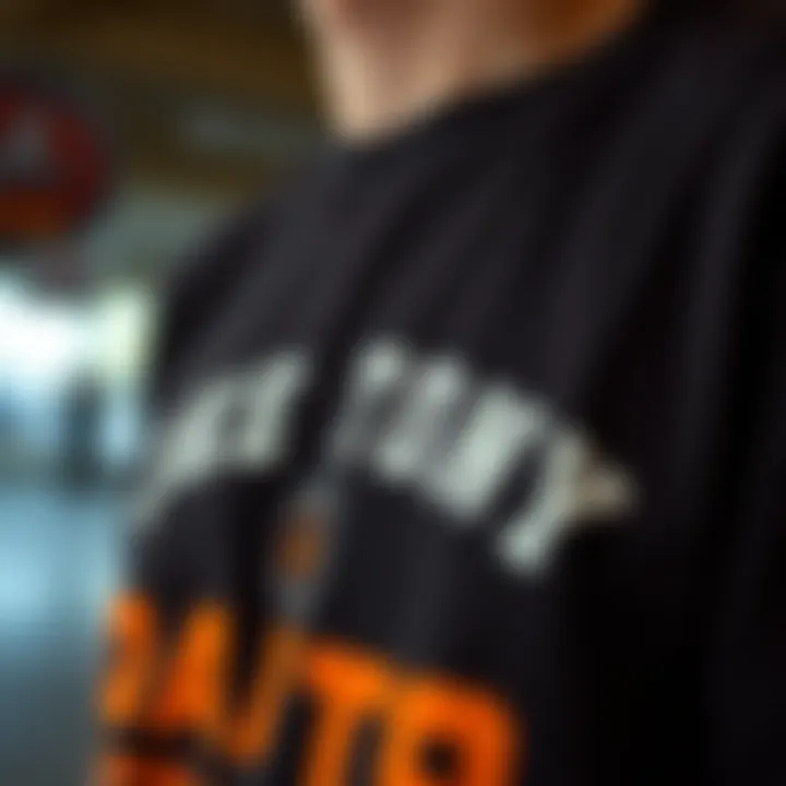 Close-up of a graphic tee inspired by skate culture