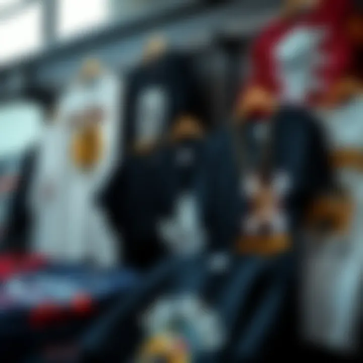 Collection of streetwear graphic tees displayed stylishly