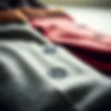 A close-up of head sweatpants showcasing unique fabric textures