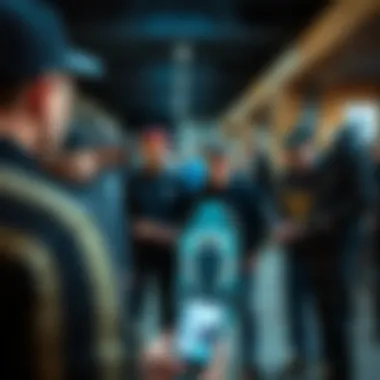 A group of enthusiasts discussing Hydro Moc's impact.