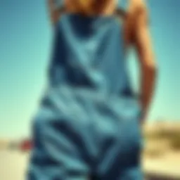 Classic denim overalls showcasing vintage style