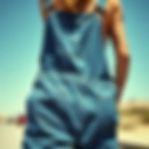 Classic denim overalls showcasing vintage style