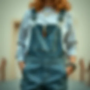 Modern streetwear outfit featuring trendy overalls