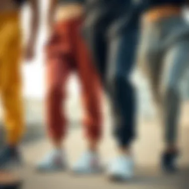 Different sweatpants options displayed for various athletic activities.