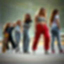 A timeline showcasing the evolution of sweatpants styles through the decades.