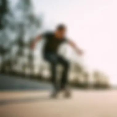 Mastering Skate Techniques An individual practicing a trick on a skateboard