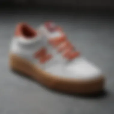 Close-up of a New Balance skate shoe designed for performance