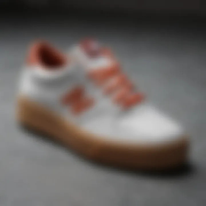 Close-up of a New Balance skate shoe designed for performance