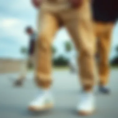 Different styling options for Nike beige sweatpants