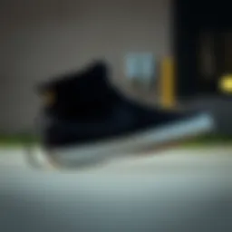 Nike Blazer Mid '77 Vintage Black side view showcasing its sleek silhouette