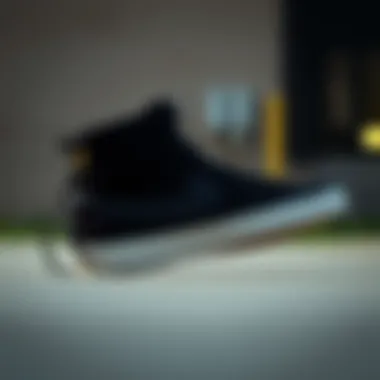 Nike Blazer Mid '77 Vintage Black side view showcasing its sleek silhouette