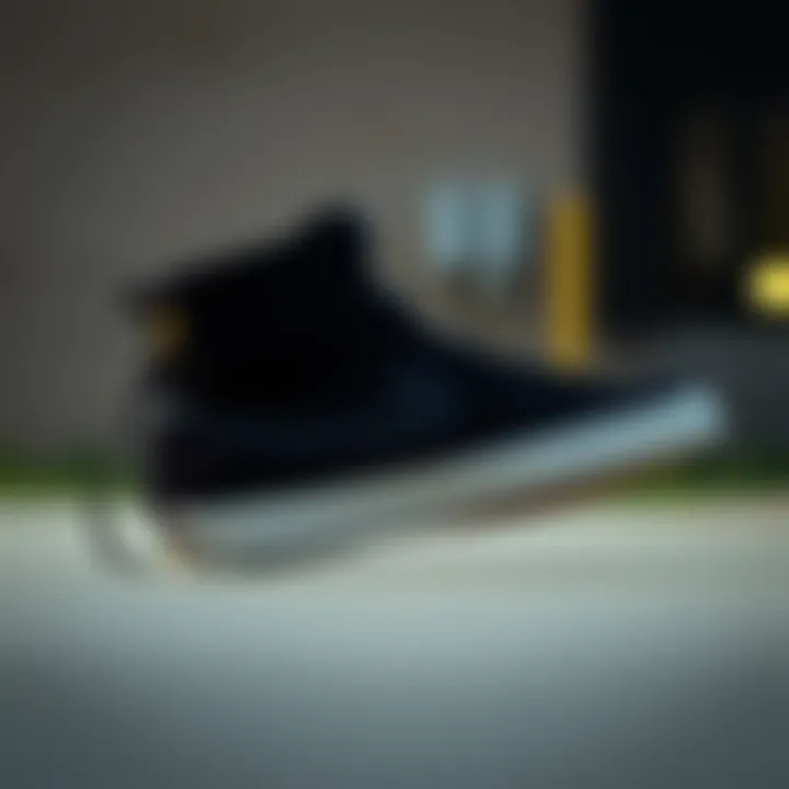 Nike Blazer Mid '77 Vintage Black side view showcasing its sleek silhouette