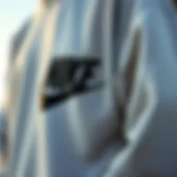 Detailed view of the Nike oversized sweatshirt showcasing fabric texture